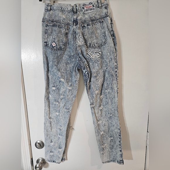 VTG 80s No Excuses Distressed Jeans Size 14 - Picture 4 of 8